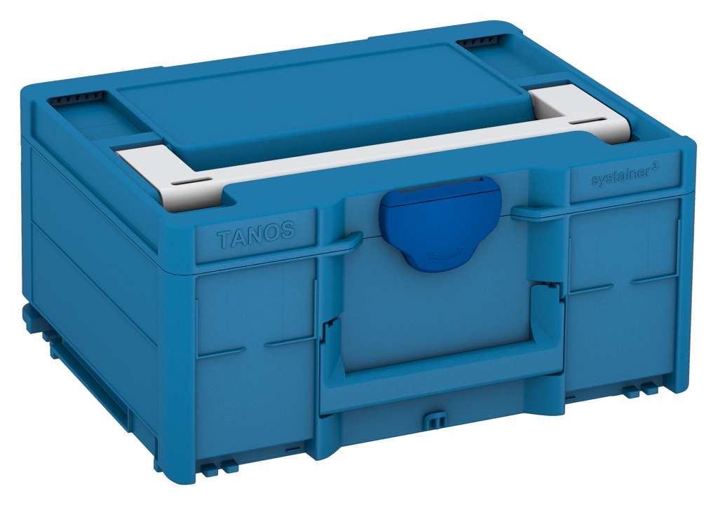 Systainer³ M 187, Sky Blue with Light Grey lid handle and Signal Blue catches