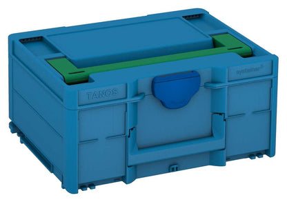 Systainer³ M 187, Sky Blue with Signal Green lid handle and Signal Blue catches