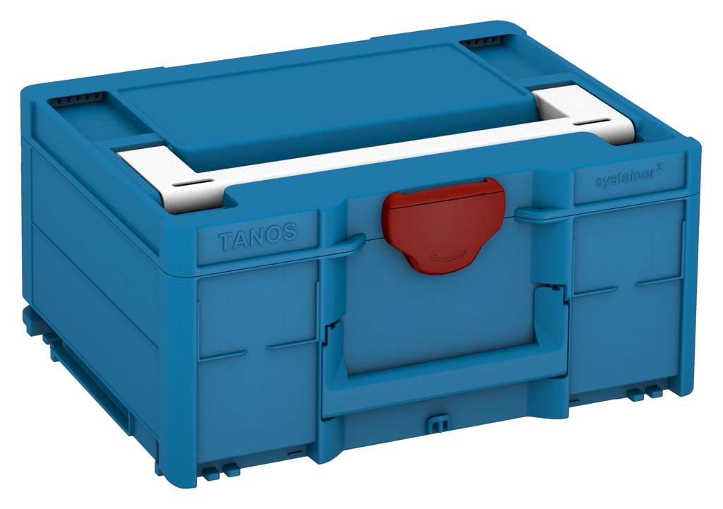 Systainer³ M 187, Sky Blue with White lid handle and Carmine Red catches