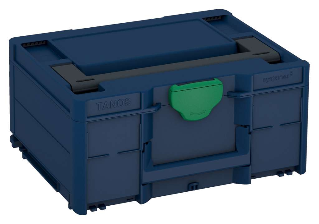Systainer³ M 187, Sapphire Blue with Anthracite lid handle and Signal Green catches