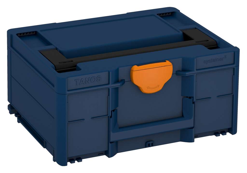Systainer³ M 187, Sapphire Blue with Black lid handle and Deep Orange catches