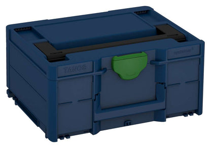 Systainer³ M 187, Sapphire Blue with Black lid handle and Emerald Green catches