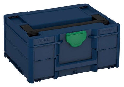 Systainer³ M 187, Sapphire Blue with Black lid handle and Signal Green catches