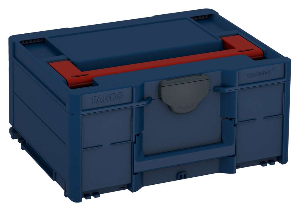 Systainer³ M 187, Sapphire Blue with Carmine Red lid handle and Anthracite catches