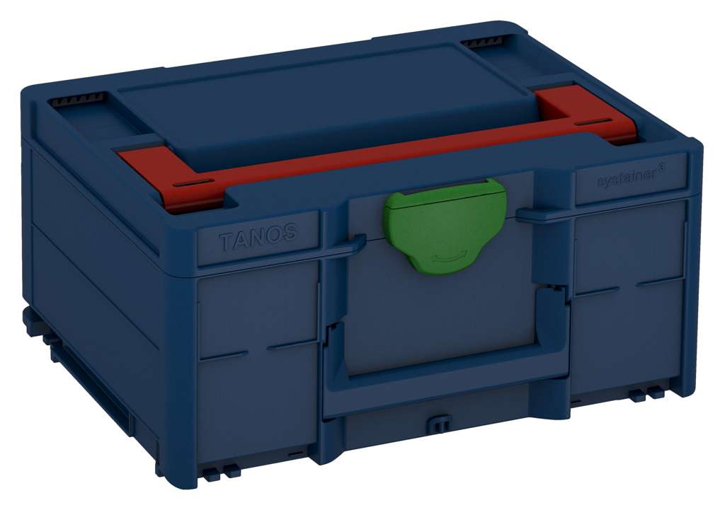 Systainer³ M 187, Sapphire Blue with Carmine Red lid handle and Emerald Green catches