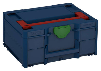Systainer³ M 187, Sapphire Blue with Carmine Red lid handle and Emerald Green catches