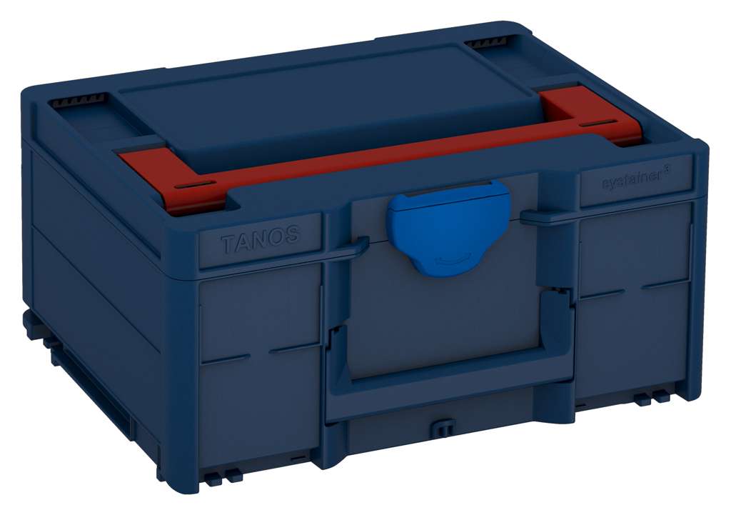 Systainer³ M 187, Sapphire Blue with Carmine Red lid handle and Signal Blue catches