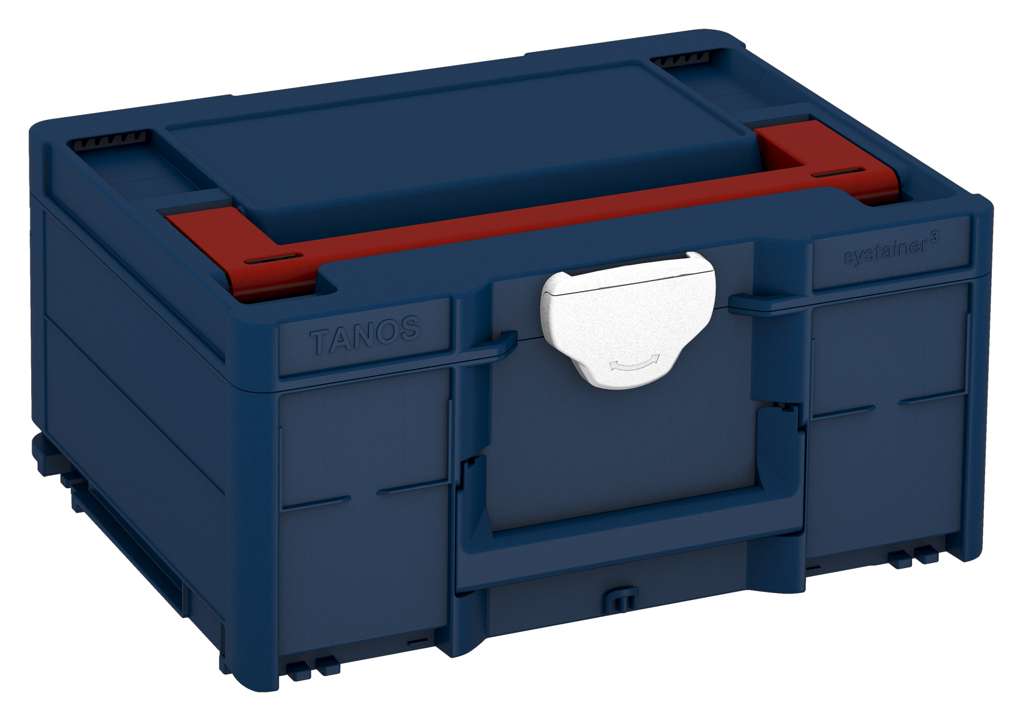 Systainer³ M 187, Sapphire Blue with Carmine Red lid handle and White catches
