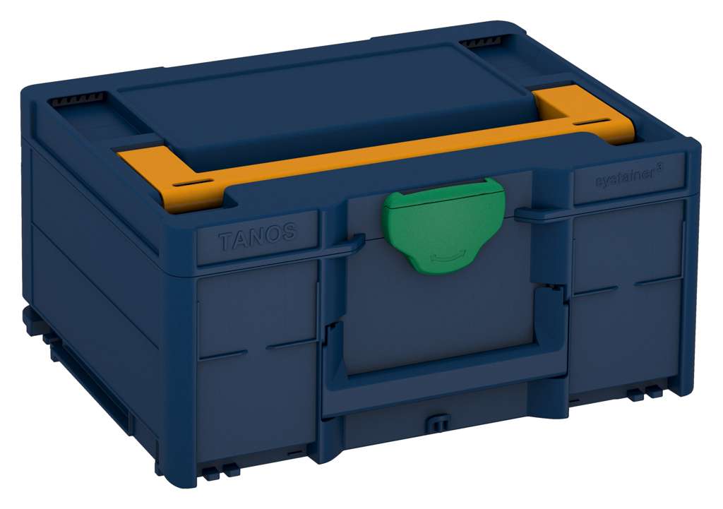 Systainer³ M 187, Sapphire Blue with Daffodil Yellow lid handle and Signal Green catches