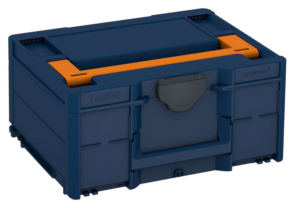 Systainer³ M 187, Sapphire Blue with Deep Orange lid handle and Anthracite catches