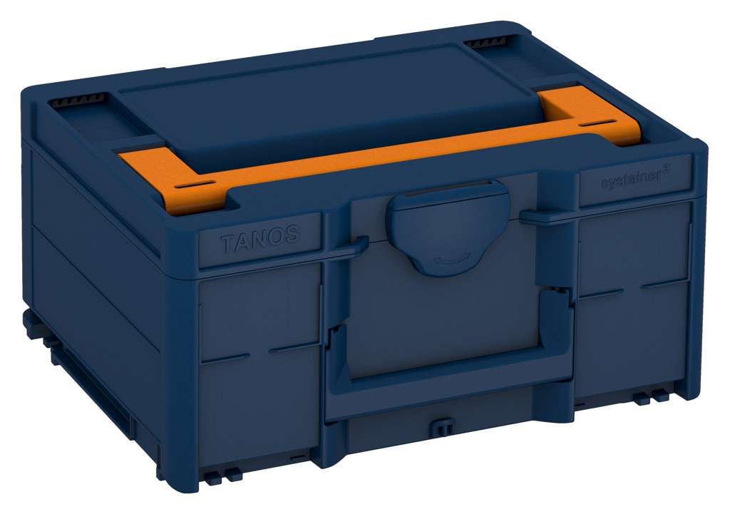 Systainer³ M 187, Sapphire Blue with Deep Orange lid handle