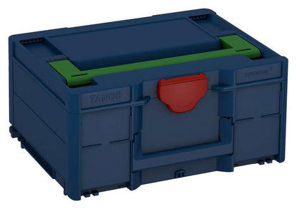 Systainer³ M 187, Sapphire Blue with Emerald Green lid handle and Carmine Red catches
