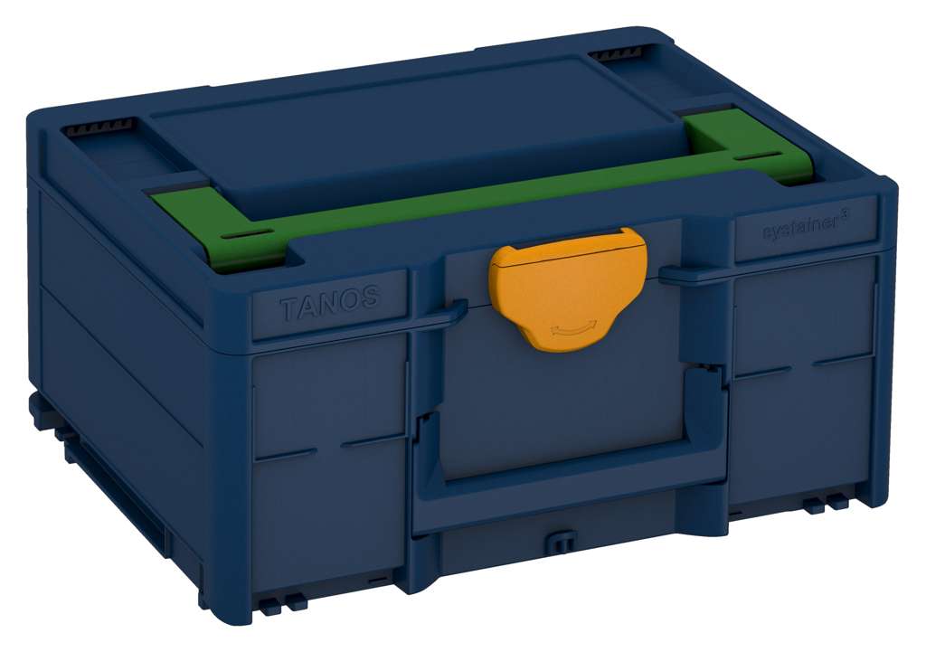 Systainer³ M 187, Sapphire Blue with Emerald Green lid handle and Daffodil Yellow catches