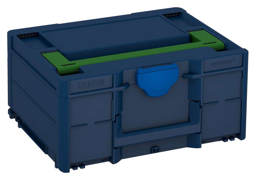 Systainer³ M 187, Sapphire Blue with Emerald Green lid handle and Signal Blue catches