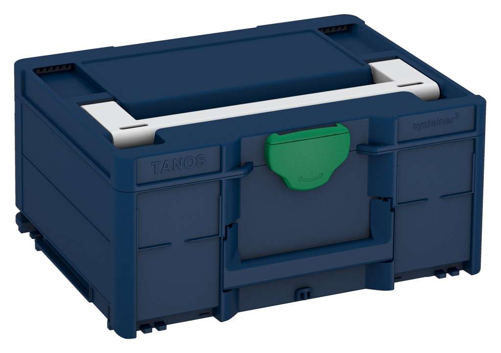 Systainer³ M 187, Sapphire Blue with Light Grey lid handle and Signal Green catches