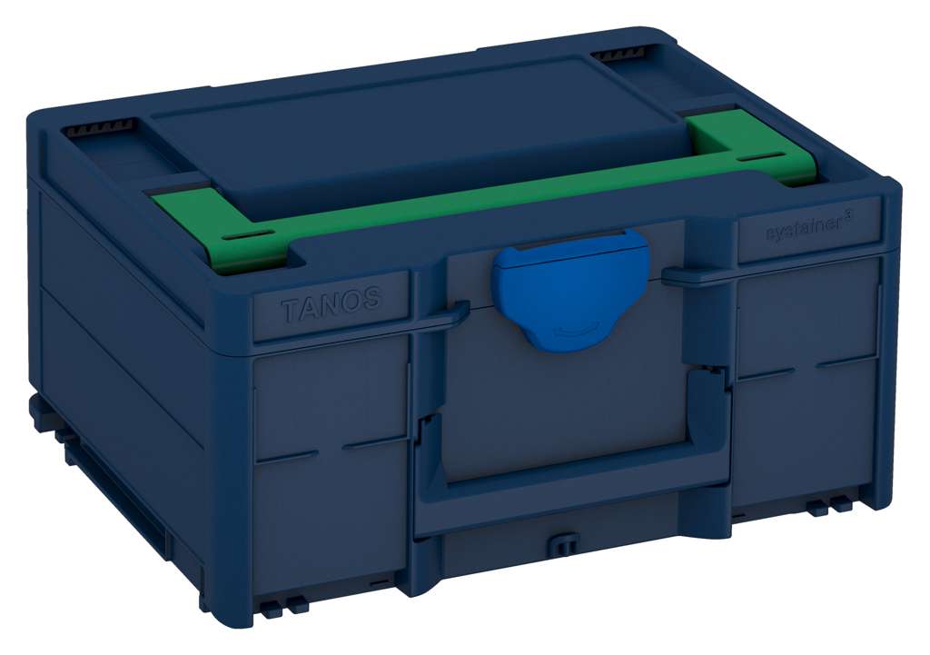 Systainer³ M 187, Sapphire Blue with Signal Green lid handle and Signal Blue catches