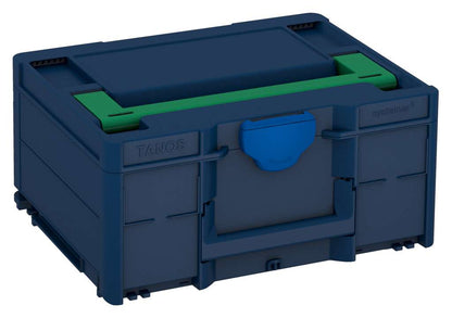Systainer³ M 187, Sapphire Blue with Signal Green lid handle and Signal Blue catches