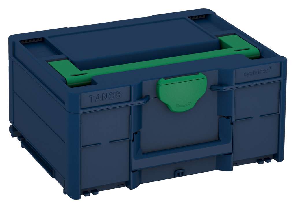 Systainer³ M 187, Sapphire Blue with Signal Green lid handle and Signal Green catches
