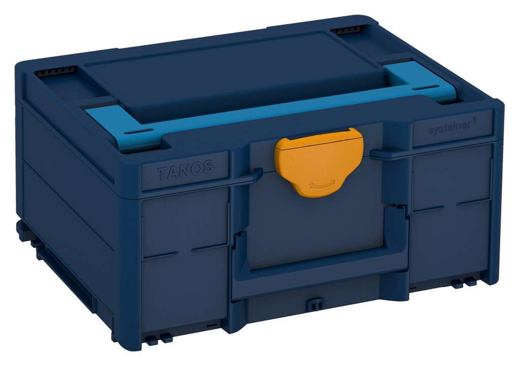 Systainer³ M 187, Sapphire Blue with Sky Blue lid handle and Daffodil Yellow catches