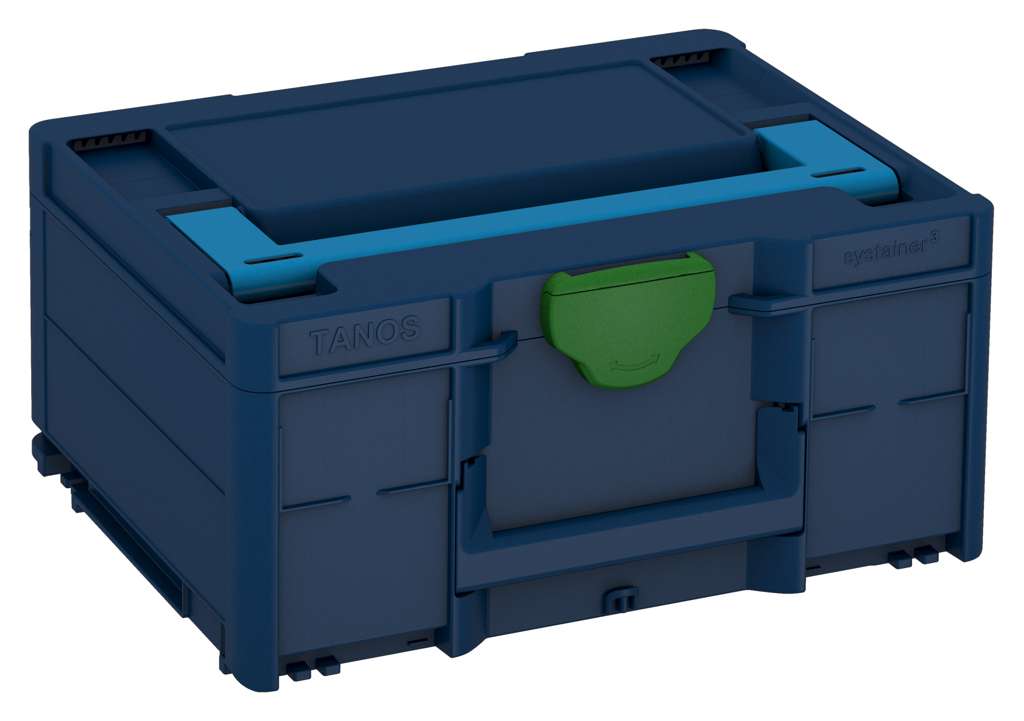 Systainer³ M 187, Sapphire Blue with Sky Blue lid handle and Emerald Green catches