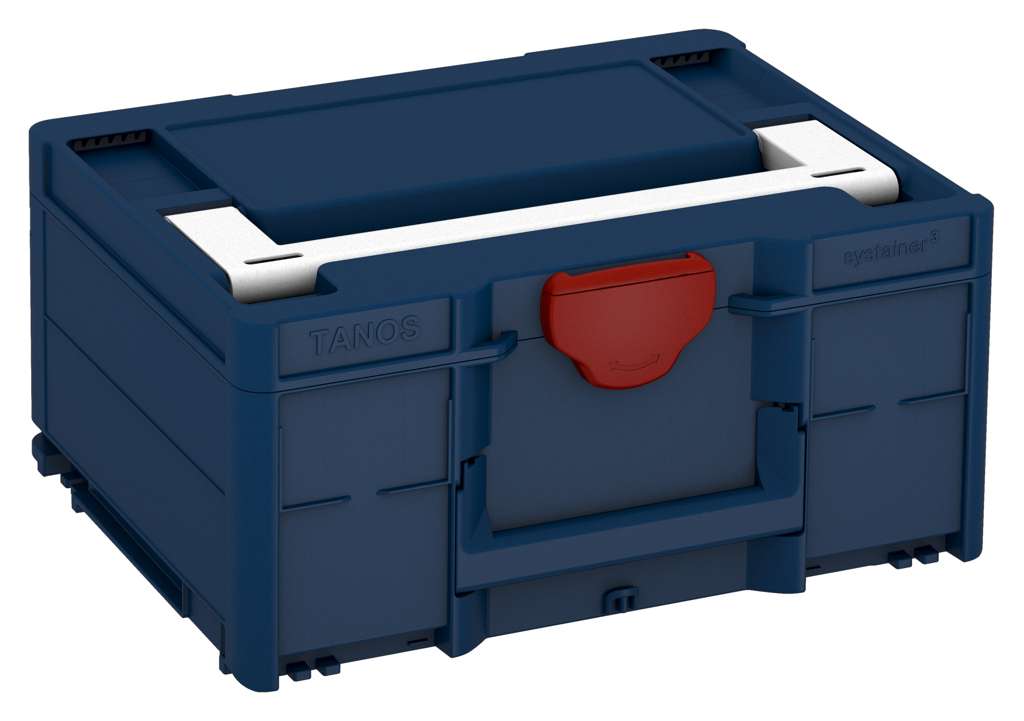 Systainer³ M 187, Sapphire Blue with White lid handle and Carmine Red catches