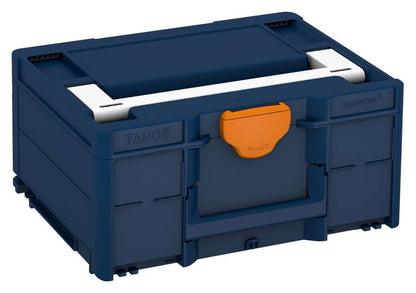 Systainer³ M 187, Sapphire Blue with White lid handle and Deep Orange catches