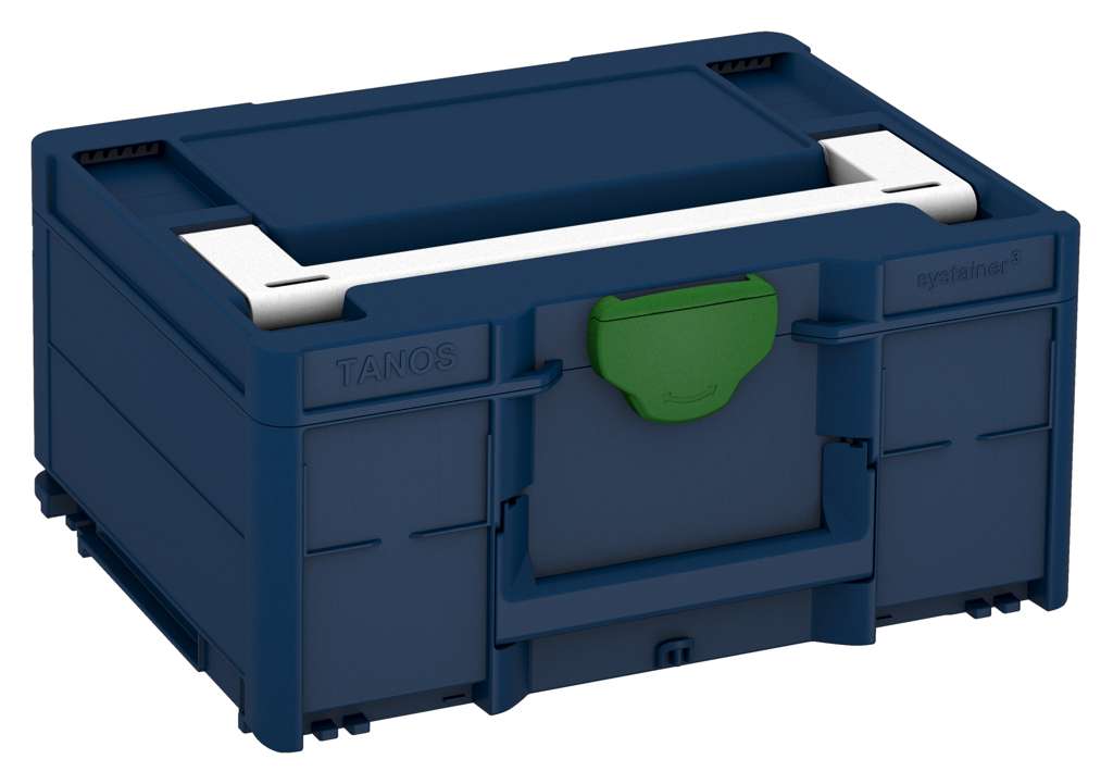 Systainer³ M 187, Sapphire Blue with White lid handle and Emerald Green catches