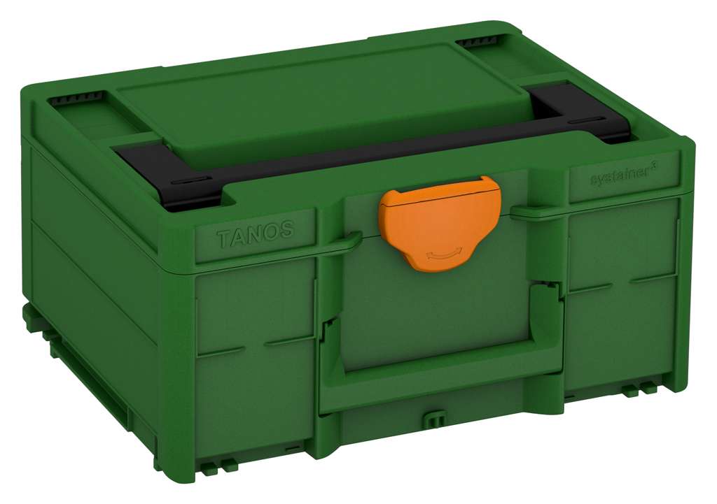 Systainer³ M 187, Emerald Green with Black lid handle and Deep Orange catches