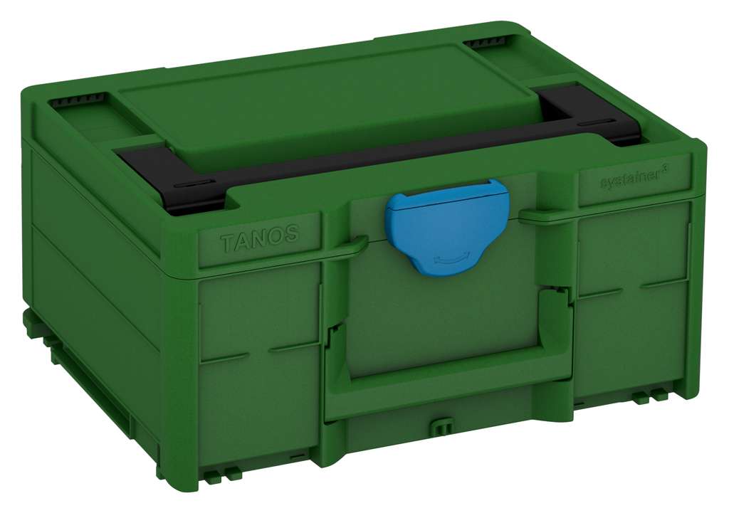 Systainer³ M 187, Emerald Green with Black lid handle and Sky Blue catches