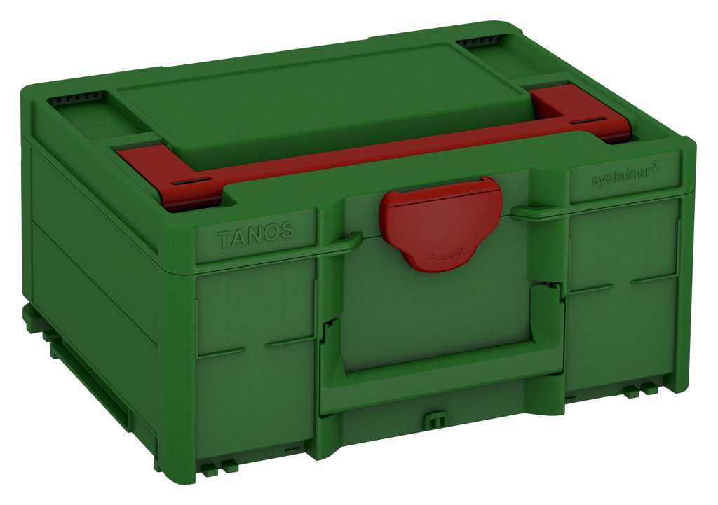 Systainer³ M 187, Emerald Green with Carmine Red lid handle and Carmine Red catches