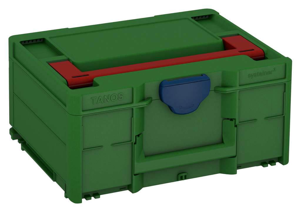 Systainer³ M 187, Emerald Green with Carmine Red lid handle and Sapphire Blue catches