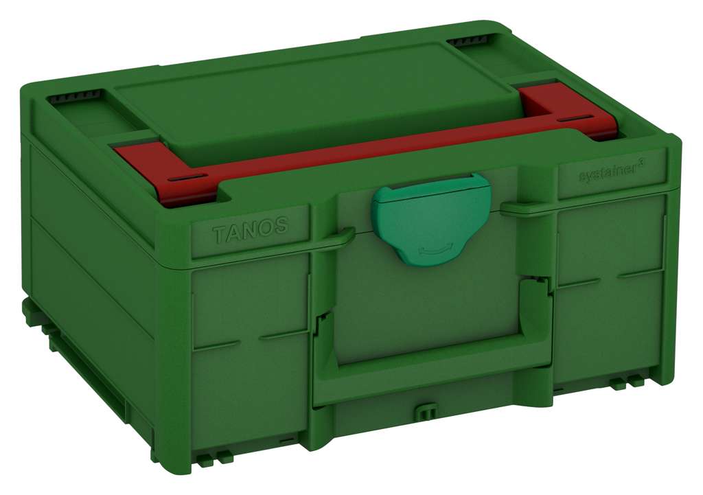 Systainer³ M 187, Emerald Green with Carmine Red lid handle and Signal Green catches