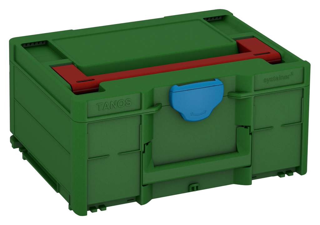 Systainer³ M 187, Emerald Green with Carmine Red lid handle and Sky Blue catches