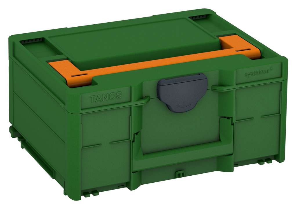 Systainer³ M 187, Emerald Green with Deep Orange lid handle and Anthracite catches