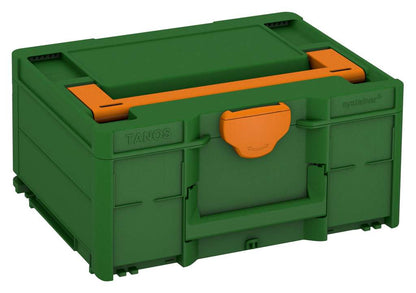 Systainer³ M 187, Emerald Green with Deep Orange lid handle and Deep Orange catches