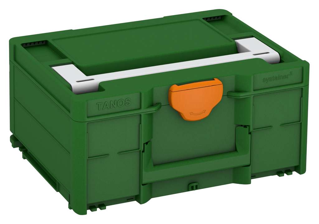 Systainer³ M 187, Emerald Green with Light Grey lid handle and Deep Orange catches
