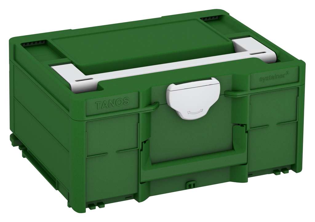 Systainer³ M 187, Emerald Green with Light Grey lid handle and Light Grey catches