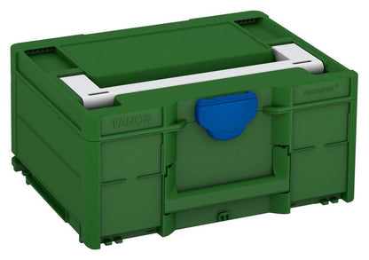 Systainer³ M 187, Emerald Green with Light Grey lid handle and Signal Blue catches