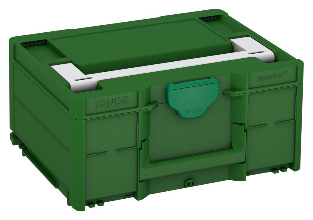 Systainer³ M 187, Emerald Green with Light Grey lid handle and Signal Green catches