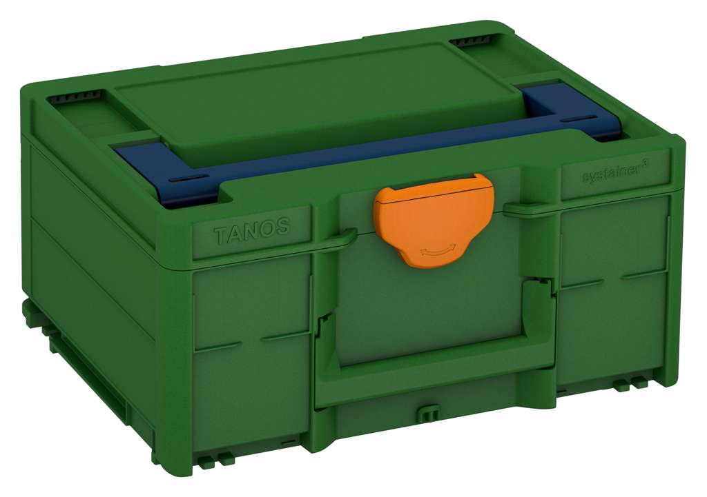Systainer³ M 187, Emerald Green with Sapphire Blue lid handle and Deep Orange catches