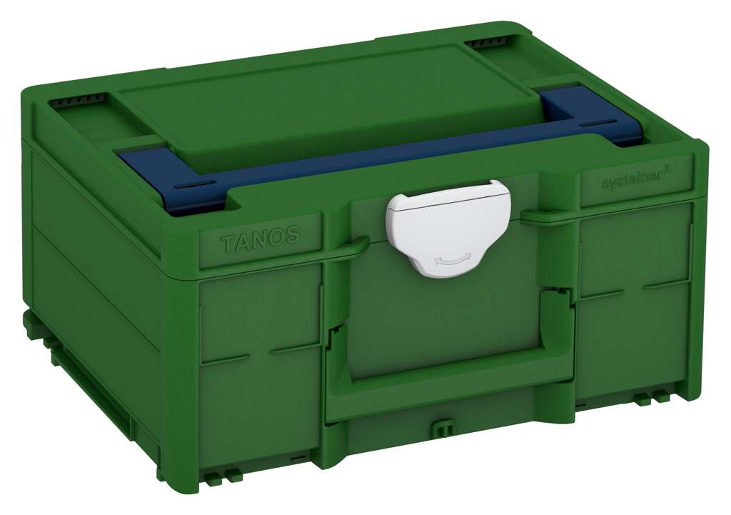 Systainer³ M 187, Emerald Green with Sapphire Blue lid handle and Light Grey catches