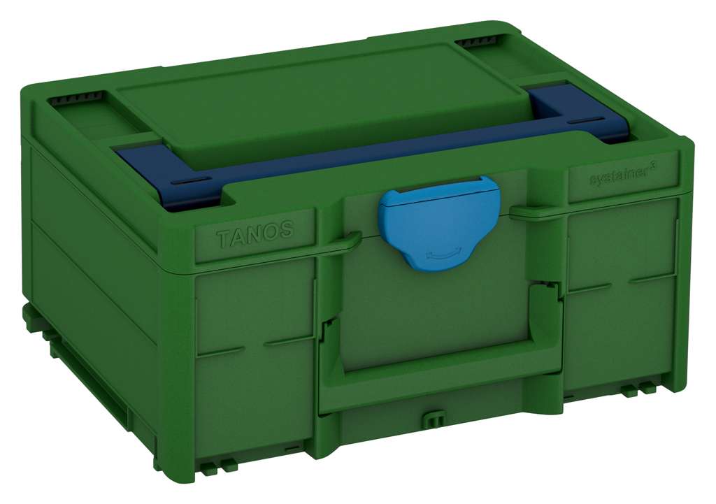 Systainer³ M 187, Emerald Green with Sapphire Blue lid handle and Sky Blue catches