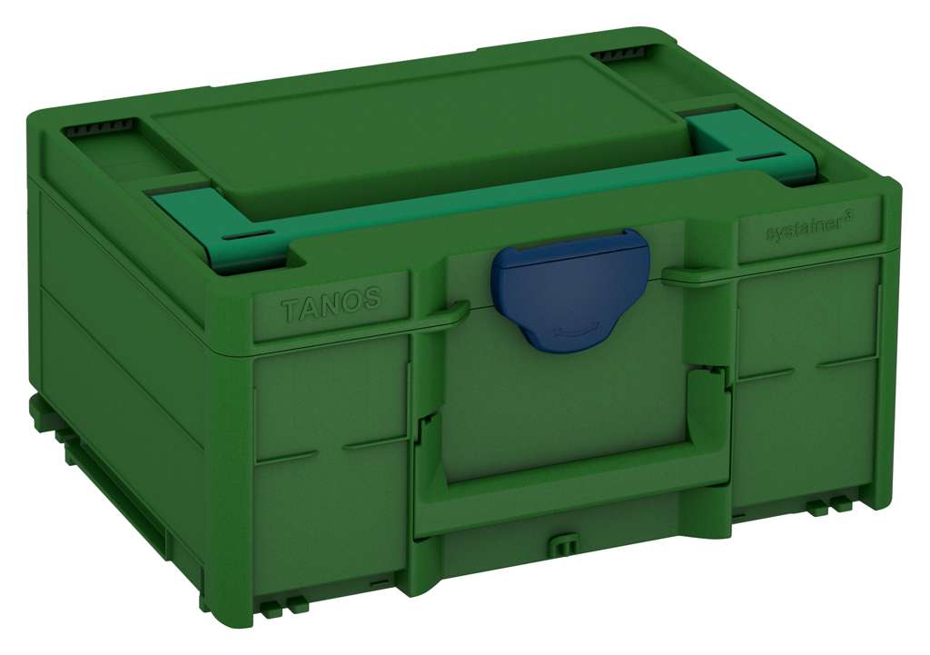 Systainer³ M 187, Emerald Green with Signal Green lid handle and Sapphire Blue catches