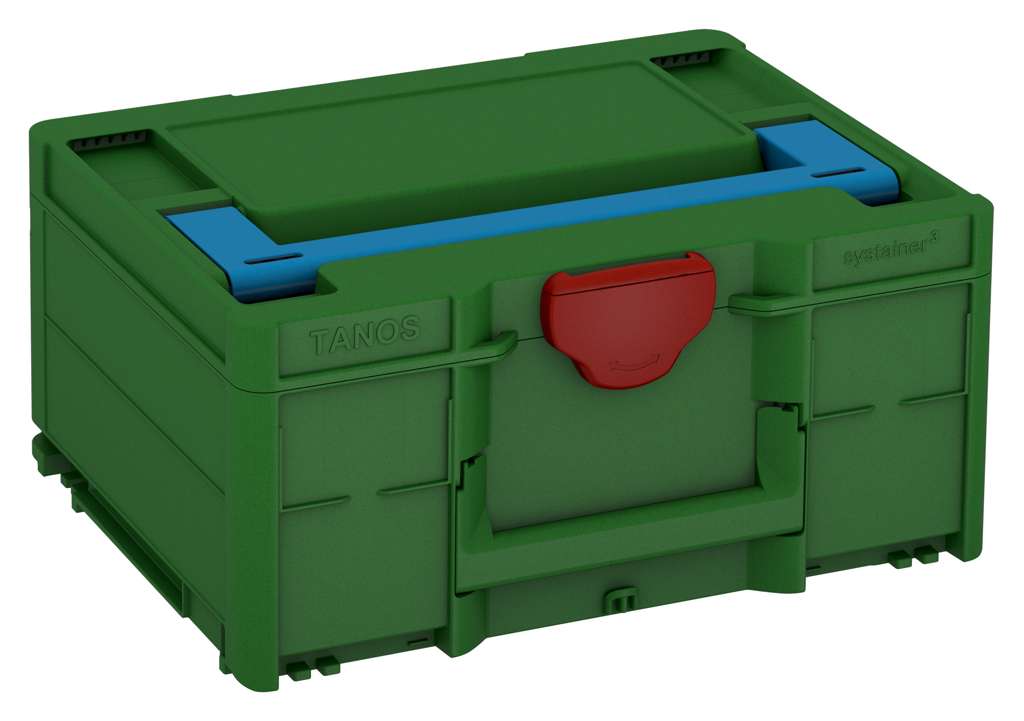 Systainer³ M 187, Emerald Green with Sky Blue lid handle and Carmine Red catches