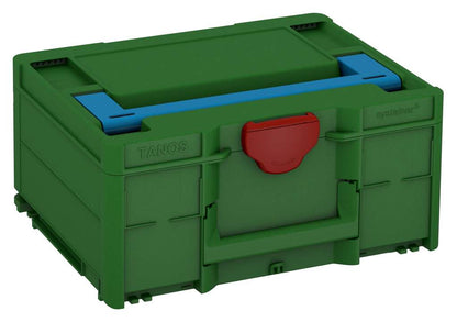 Systainer³ M 187, Emerald Green with Sky Blue lid handle and Carmine Red catches