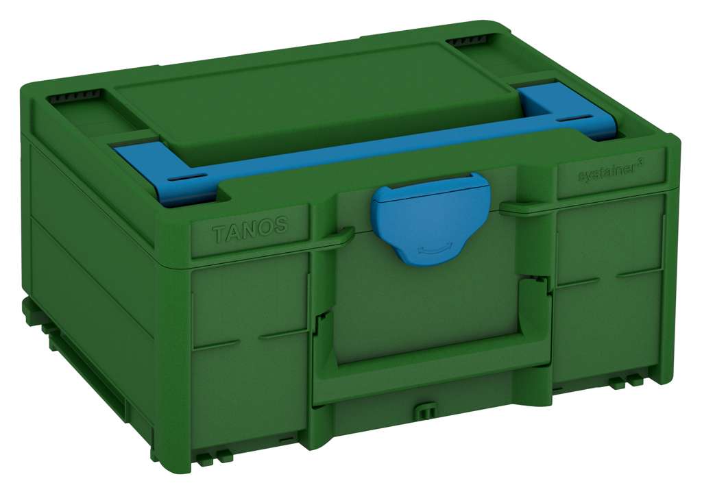 Systainer³ M 187, Emerald Green with Sky Blue lid handle and Sky Blue catches