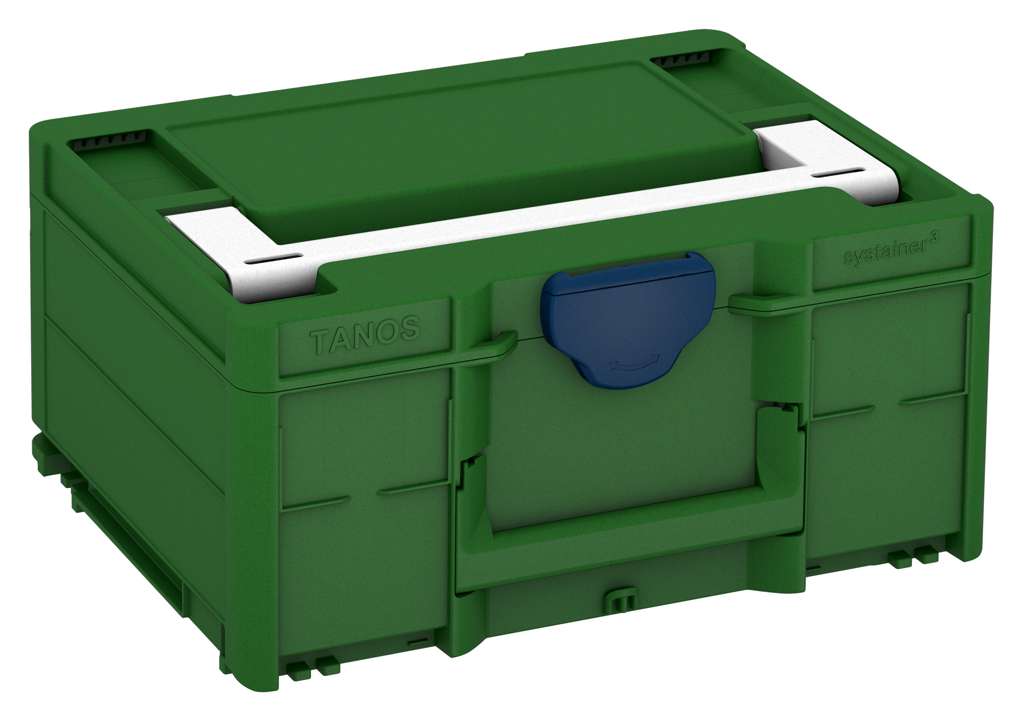 Systainer³ M 187, Emerald Green with White lid handle and Sapphire Blue catches