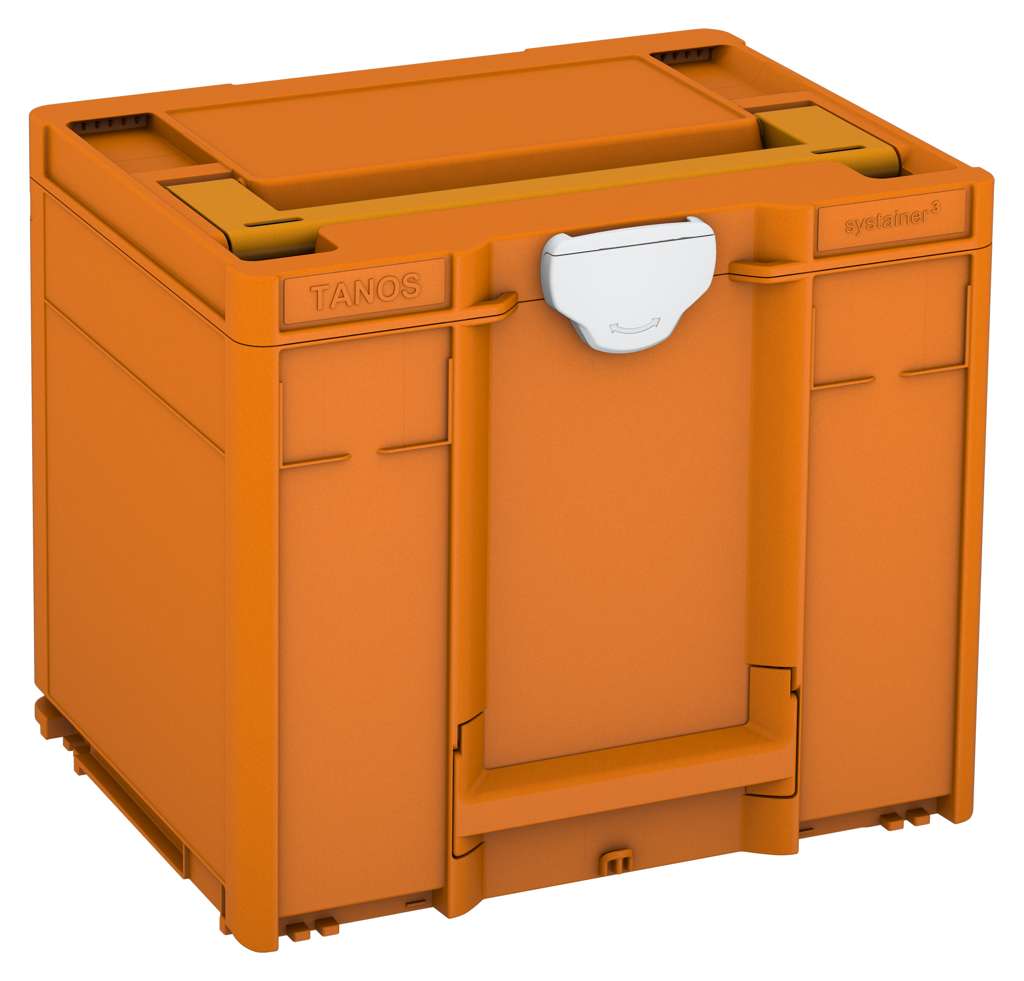 Systainer³ M 337, Deep Orange with Daffodil Yellow lid handle and Light Grey catches