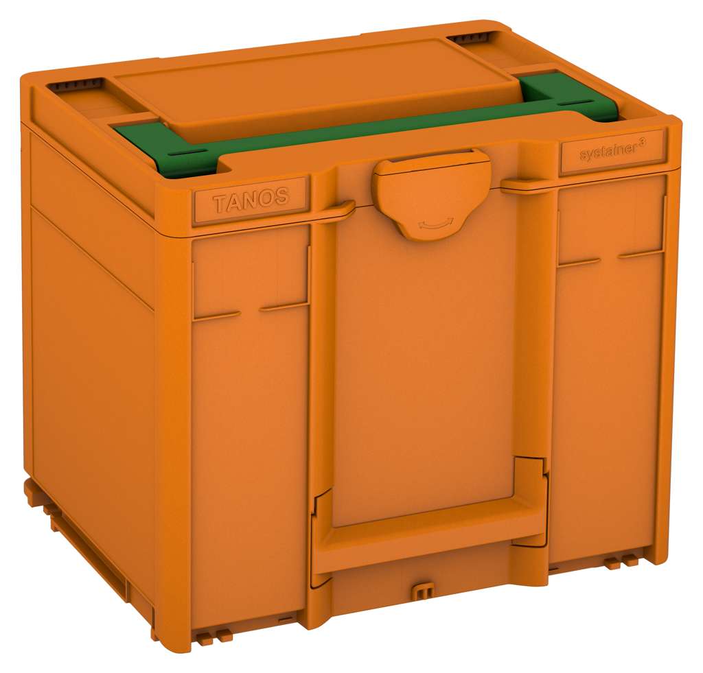 Systainer³ M 337, Deep Orange with Emerald Green lid handle