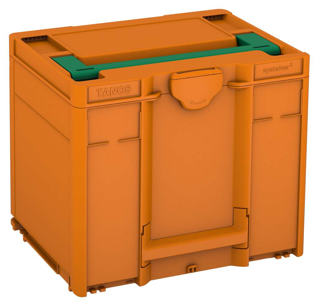 Systainer³ M 337, Deep Orange with Signal Green lid handle